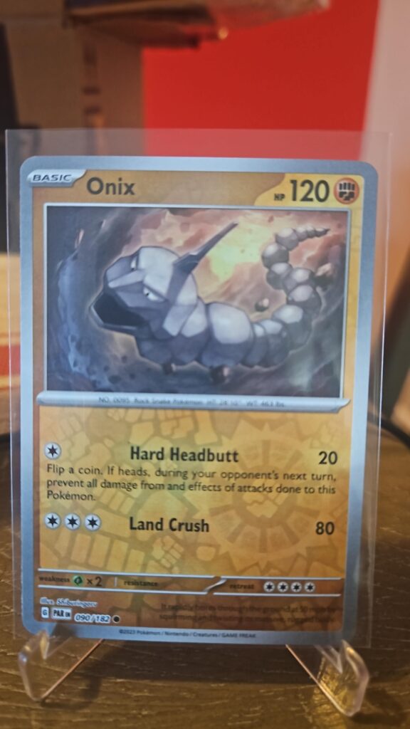 Onix 90/182 Reverse Holo Pokémon Paradox Rift card
