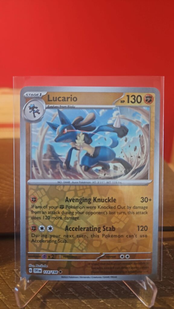 Lucario 114/198 Reverse Holo Pokémon Scarlet & Violet card
