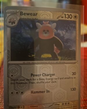 2024 Pokémon Scarlet Violet Shrouded Fable Bewear 53 /64 Reverse Holo Foil