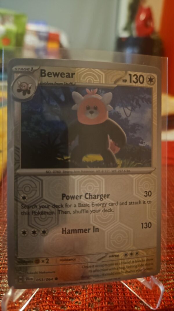 2024 Pokémon Scarlet Violet Shrouded Fable Bewear 53 /64 Reverse Holo Foil