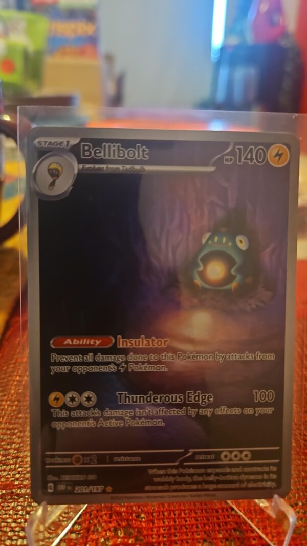 Pokemon Bellibolt 201/197 Obsidian Flames Illustration Rare Full Art Holo