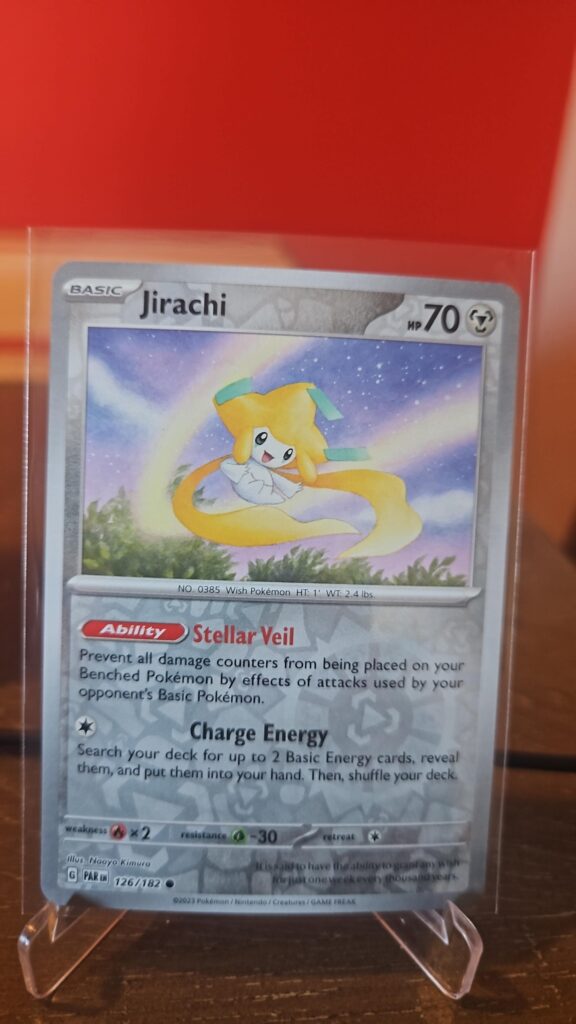 Jirachi 126/182 Reverse Holo Pokémon Scarlet & Violet Paradox Rift card