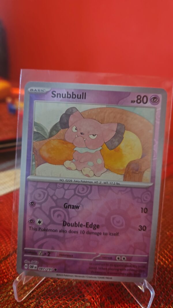 Snubbull #87/197 SV Obsidian Flames Reverse Holo Common Pokemon