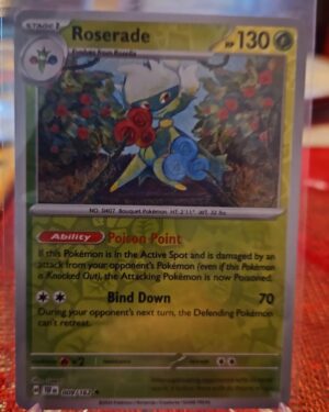 Pokemon TCG Roserade Scarlet & Violet Temporal Forces 009/162 Reverse Holo
