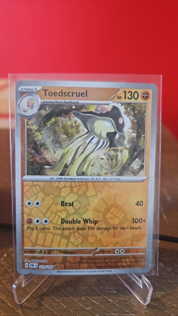 Toedscruel 119/197 Reverse Holo Pokémon SV Obsidian Flames card