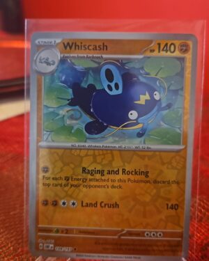 Whiscash 109/197 Pokemon Obsidian Flames SV03 Reverse Holo Uncommon Card NM