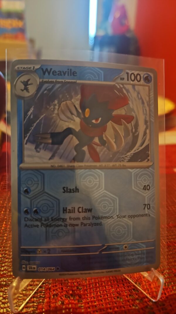 2024 Pokémon Scarlet Violet Shrouded Fable Weavile 14 /64 Reverse Holo Foil