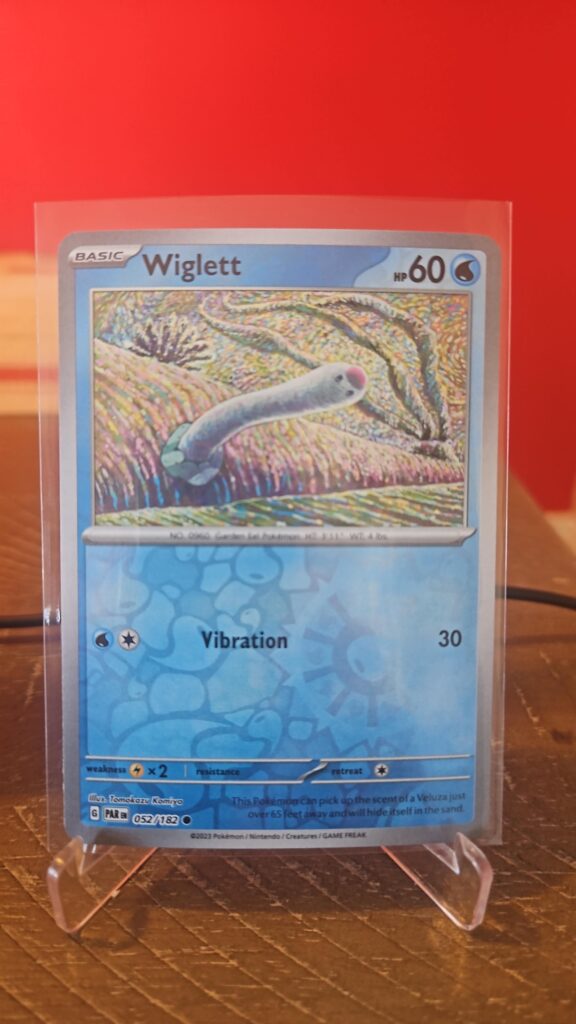 Wiglett 52/182 Reverse Holo Pokémon Scarlet & Violet Paradox Rift card