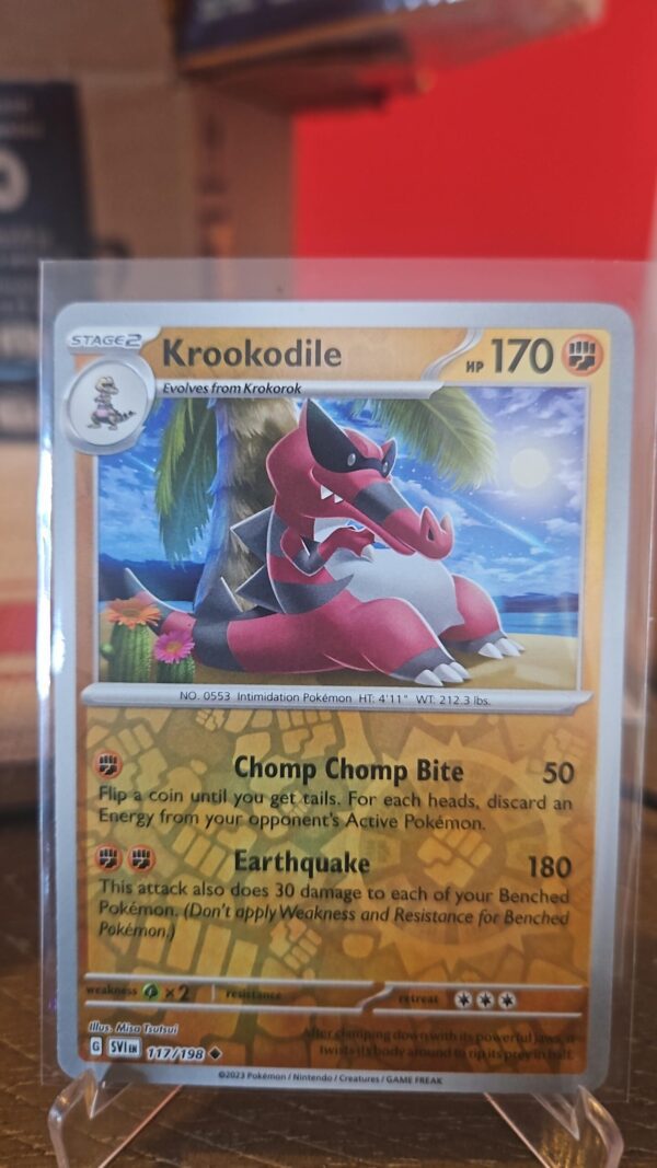 Pokemon Scarlet & Violet Krookodile 117/198 Reverse Holo