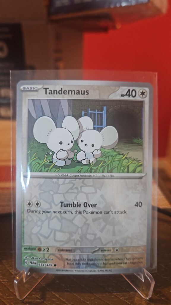 Tandemaus 154/182 Reverse Holofoil common single card from Pokemon TCG Paradox Rift set