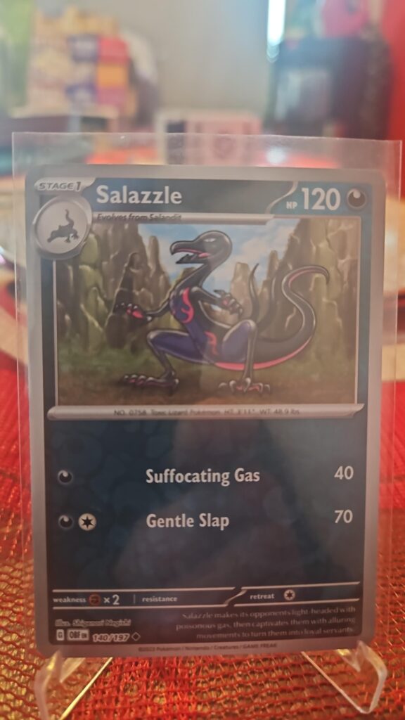 Salazzle 140/197 Reverse Holo SV03 Obsidian Flames Pokémon card