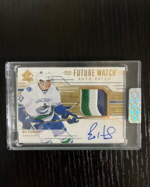 2014-15 SP Authentic Future Watch Auto Patch Bo Horvat rookie card /100 RPA with on-card autograph and premium patch