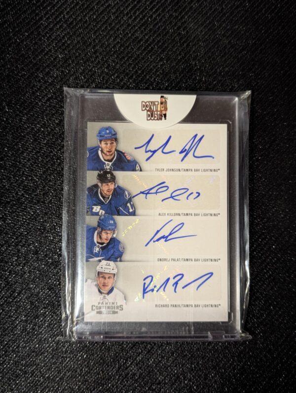 2013-14 Panini Contenders Fours Auto #C4-tbl Tyler Johnson/Ondrej palat/Richard Panik/Alex Killorn