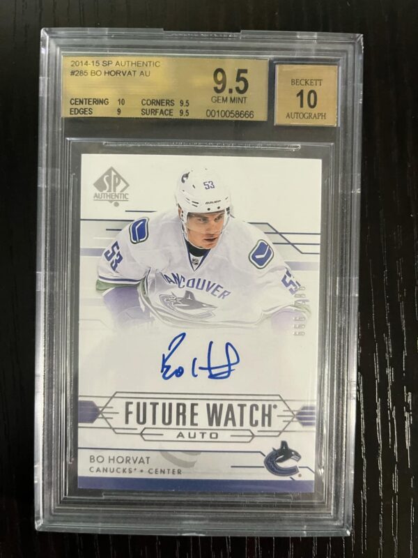 2014-15 SP Authentic Bo Horvat Future Watch Auto #285 BGS 9.5 / 10