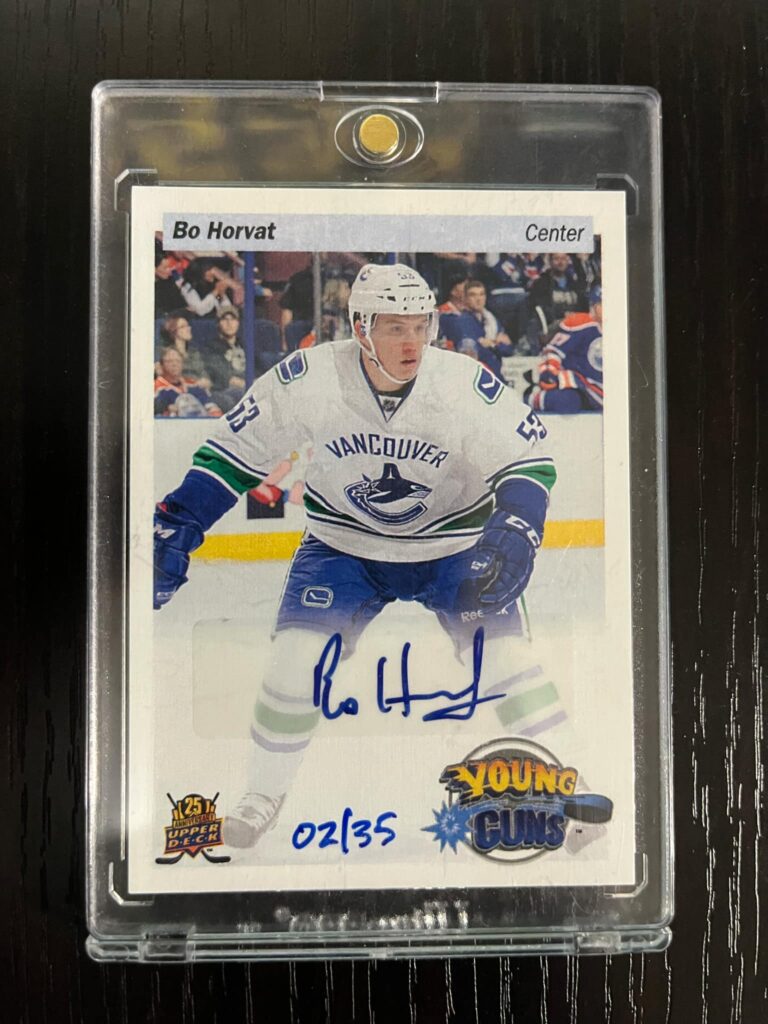 2014 Upper Deck Bo Horvat PS-BH /35 Rookie Fall Expo Priority Signings Auto