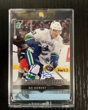 2015-16 Upper Deck Buybacks Young Guns Rookie Auto #494 /53 Bo Horvat RC with on-card autograph