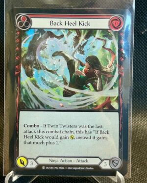 Back Heel Kick Red Foil Outsiders NM Flesh and Blood card