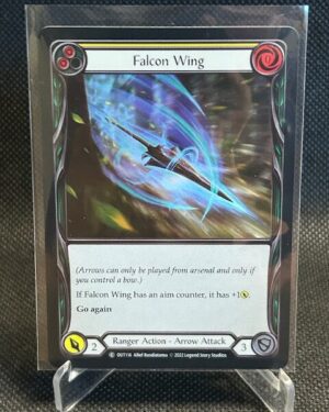 Falcon Wing Yellow Foil common Outsiders NM Flesh and Blood card