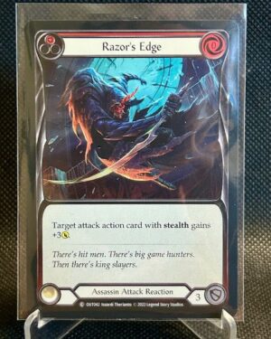 Razor's Edge Red Foil Outsiders NM Flesh and Blood card