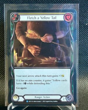 Fletch a Yellow Tail Yellow rare Outsiders NM Flesh and Blood card