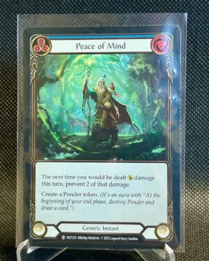 Peace of Mind Blue Rainbow Foil Near Mint Flesh and Blood card