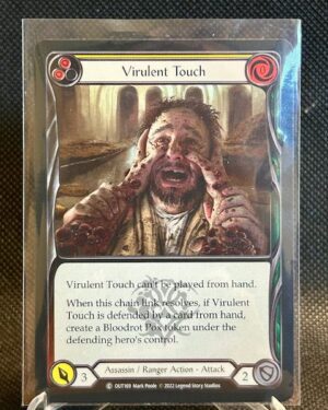 Virulent Touch Yellow Foil common Outsiders NM Flesh and Blood card
