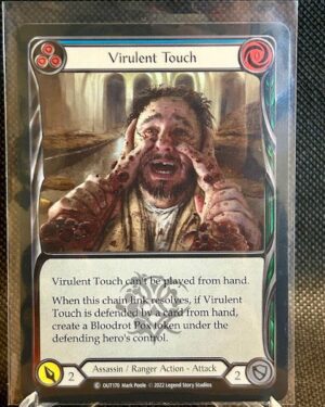 Virulent Touch Blue Foil common Outsiders Flesh and Blood card