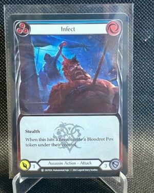 Infect Blue Outsiders Rainbow Foil NM Flesh and Blood card