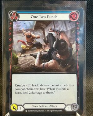 One-Two Punch Blue Foil common Outsiders NM Flesh and Blood card