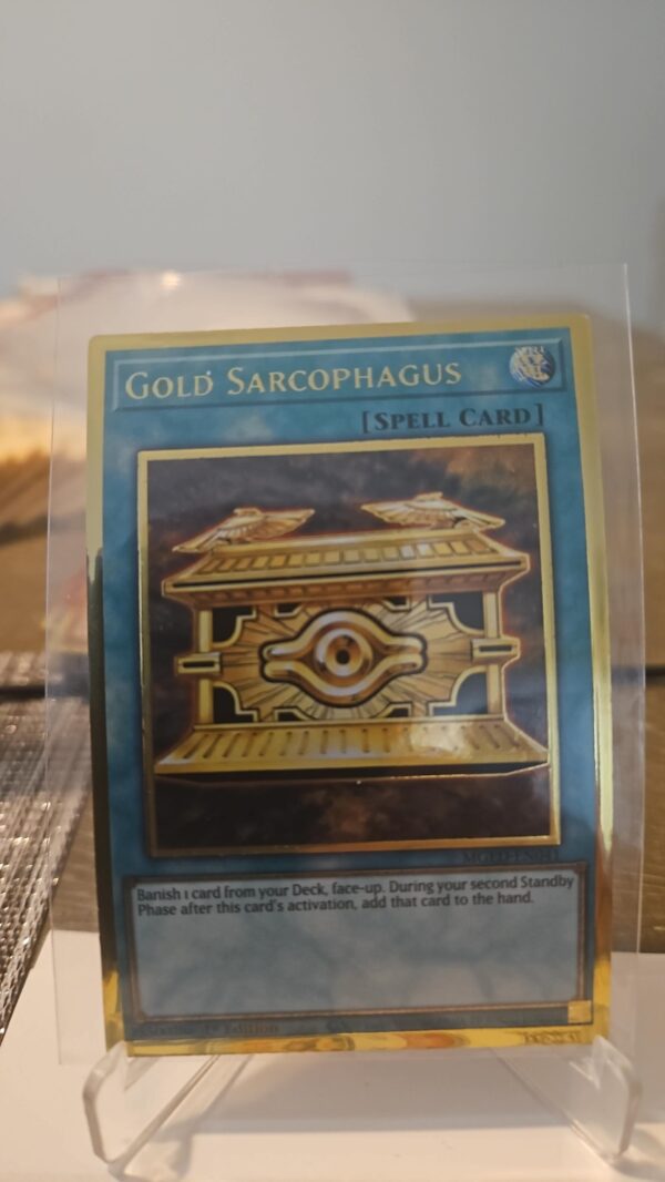 Gold Sarcophagus MGED-EN041 Premium Gold Rare 1st Edition Yugioh