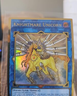 Yu-Gi-Oh! Knightmare Unicorn MGED-EN034 Premium Gold Rare 1st Edition