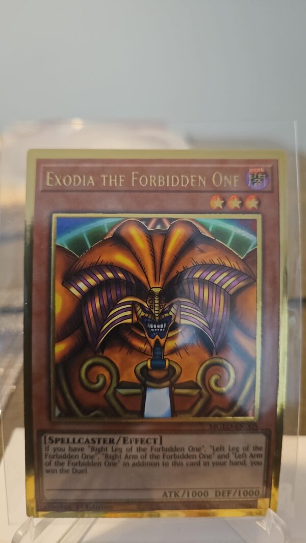 YuGiOh Exodia the Forbidden One Gold Rare 1st Edition MGED-EN005