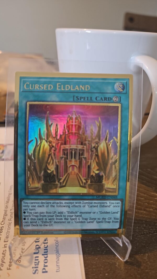 Yu-Gi-Oh! Cursed Eldland MGED-EN048 1st Edition Premium Gold Rare NM