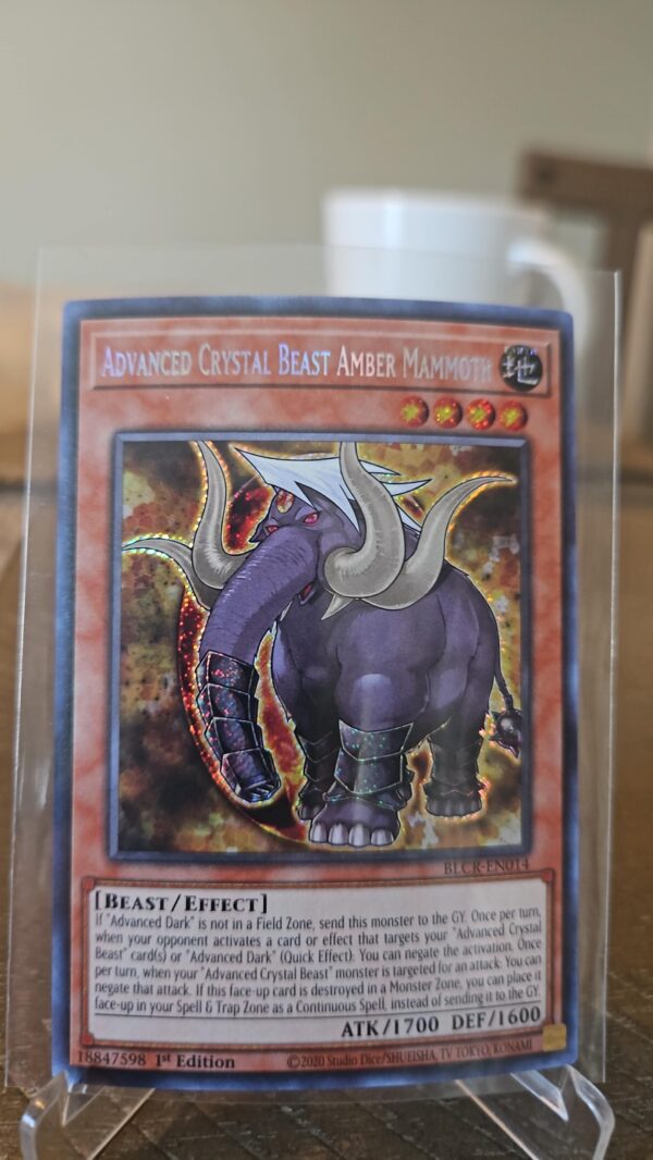 Advanced Crystal Beast Amber Mammoth - BLCR-EN014 - Secret Rare 1st Edition - NM