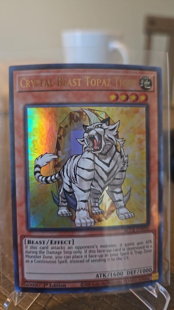 Yugioh! Crystal Beast Topaz Tiger - BLCR-EN050 - Ultra Rare - 1st Edition