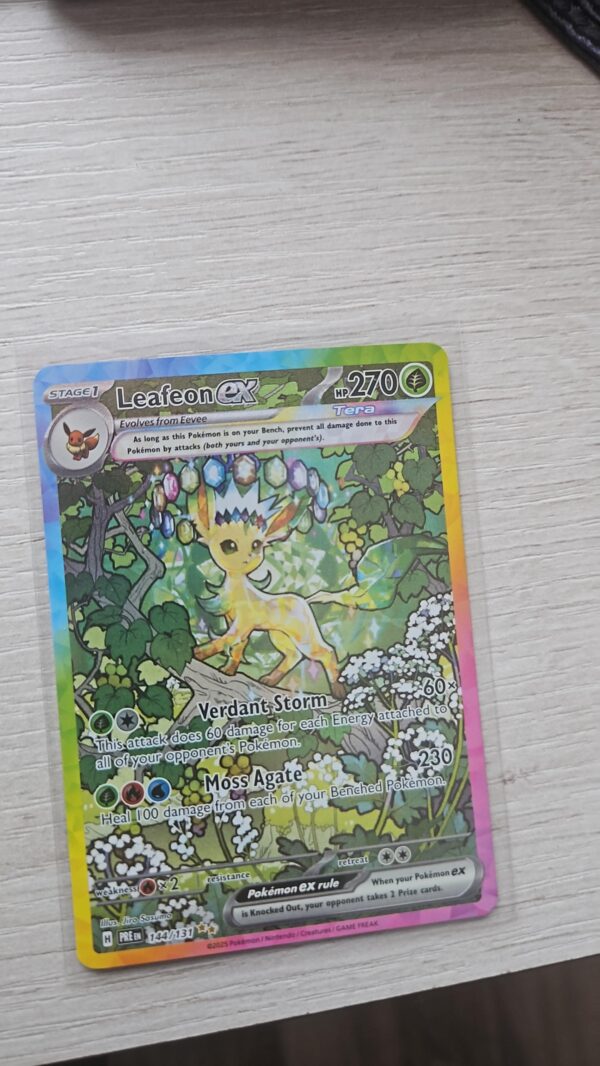 Leafeon Ex 144/131 Prismatic Evolutions English Card Pokemon SIR