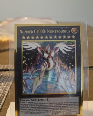 Yugioh Number C1000: Numerounius MGED-EN031 Premium Gold Rare 1st Ed Near Mint
