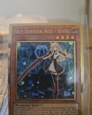 Yugioh! Sky Striker Ace - Raye - MGED-EN017 - Premium Gold Rare - 1st Edition Ne