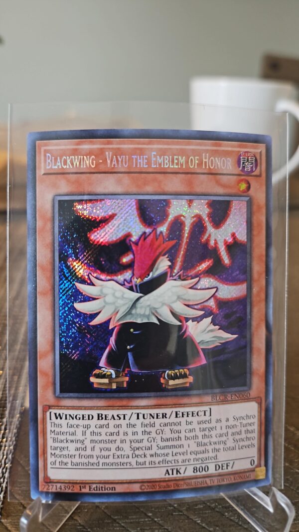 Blackwing - Vayu the Emblem of Honor - BLCR-EN060 - Secret Rare 1st Edition - NM