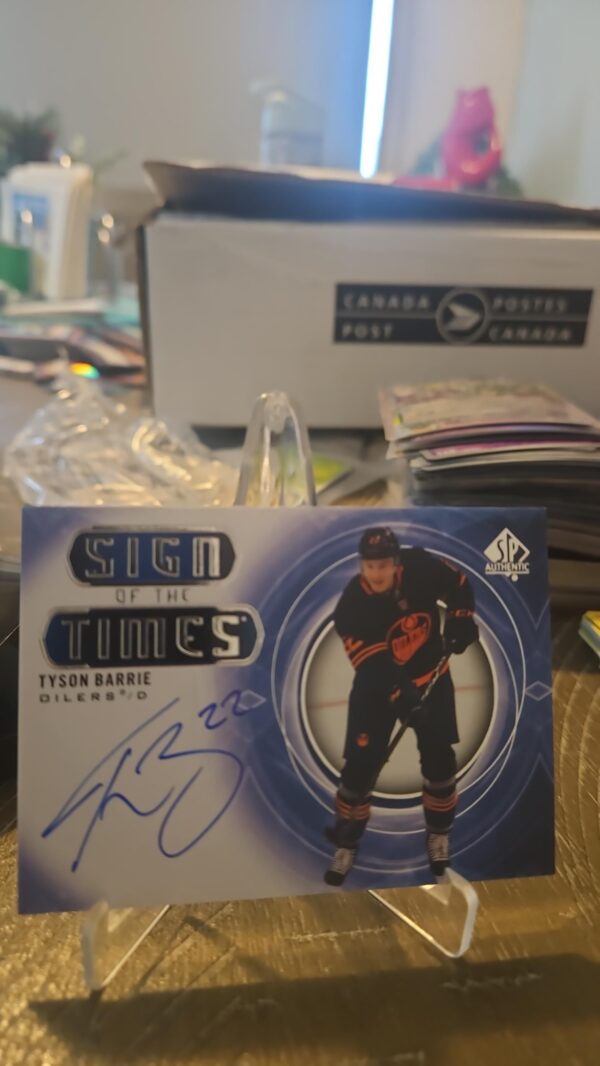 2020-21 SP Authentic Sign of the Times Tyson Barrie #SOTT-TB Autographed