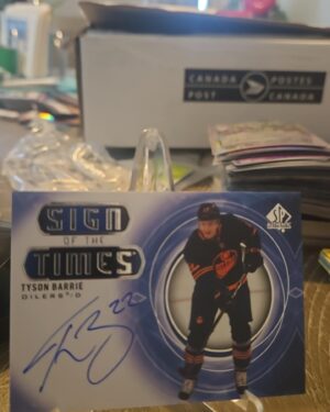 2020-21 SP Authentic Sign of the Times Tyson Barrie #SOTT-TB Auto