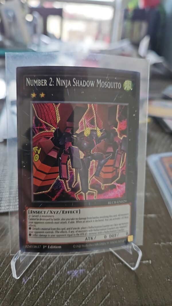 Yugioh Number 2: Ninja Shadow Moquito BLCR-EN029 Secret Rare 1st Edition