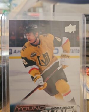 Kaedan Korczak, 2022-23 Upper Deck Series 2, Young Guns, Rookie Card, #218, Vegas Golden Knights, NHL