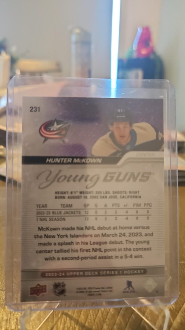 2023-24 Upper Deck Young Guns Canvas Rookie RC #C114 Hunter McKown - Image 2