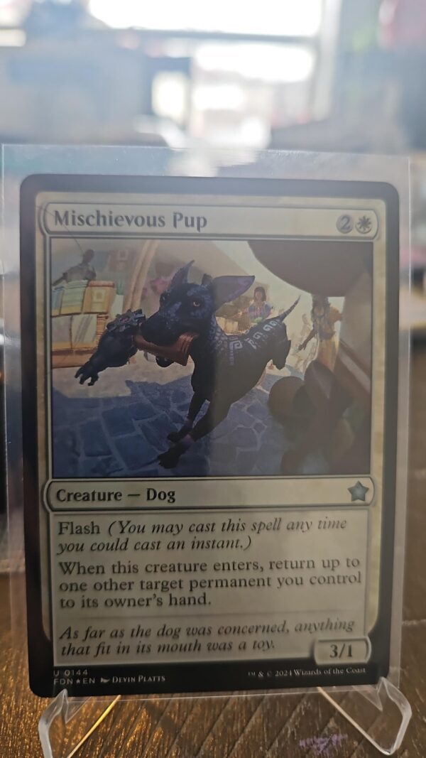 Mischievous Pup (Foil) - Foundations - Magic the Gathering (MTG)