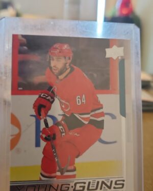 Clark Bishop, 2018-19 Upper Deck Series 2, Young Guns, Rookie Card, #494, Carolina Hurricanes, NHL