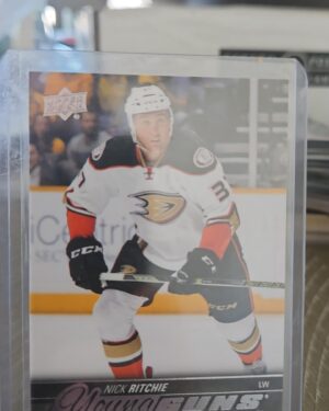 Nick Ritchie 2015-16 Upper Deck Series 2 Young Guns #496 rookie card, a prized collectible for Anaheim Ducks fans.