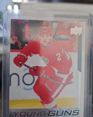 Joe Hicketts 2018-19 Upper Deck Series 2 Young Guns #469 RC card, a prized collectible for Detroit Red Wings fans