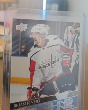 Brian Pinho, 2020-21 Upper Deck Series 1, Young Guns, Rookie Card, #475, Washington Capitals, NHL