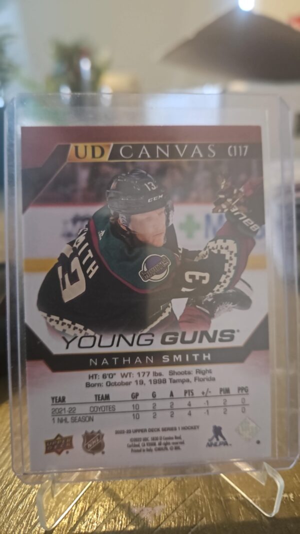 2022-23 Upper Deck Series 1 - UD Canvas Young Guns #C117 Nathan Smith - Image 2